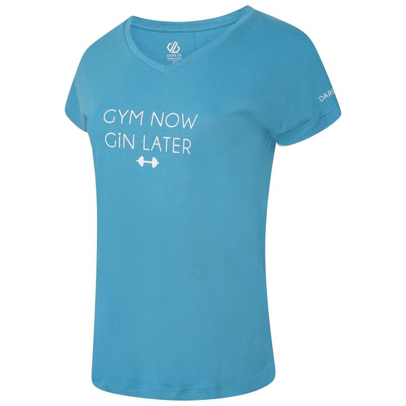 Camiseta Moments II Mancuerna para Mujer Azul Capri