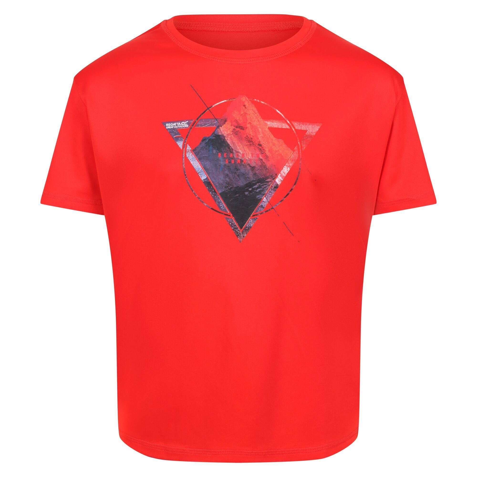 REGATTA Childrens/Kids Alvarado VI Mountain TShirt (Fiery Red)