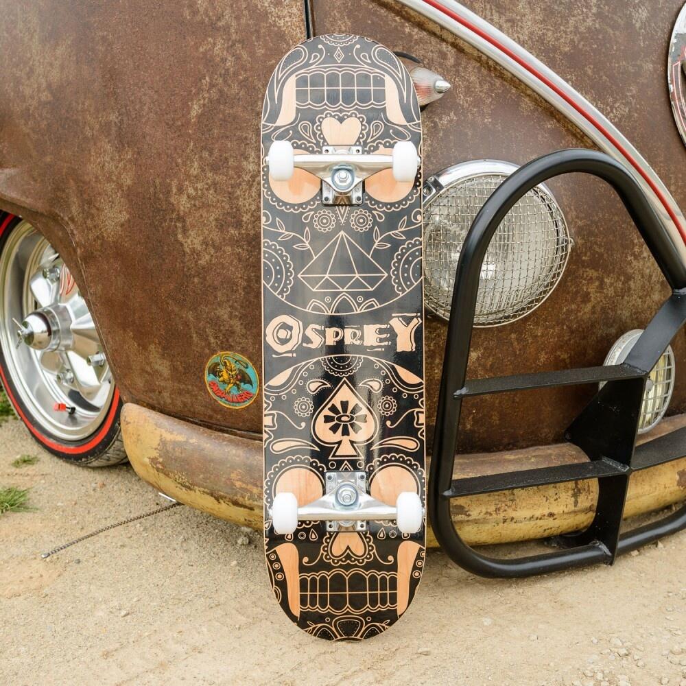 Osprey Double Kick Skateboard 31" - Candy Skull 5/5