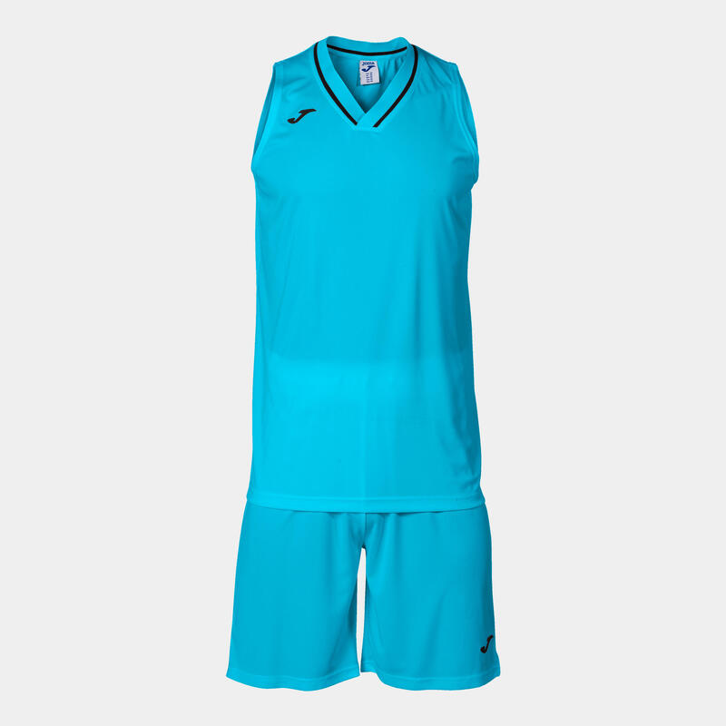 Conjunto basquetebol Homem Joma Atlanta azul-turquesa fluorescente preto