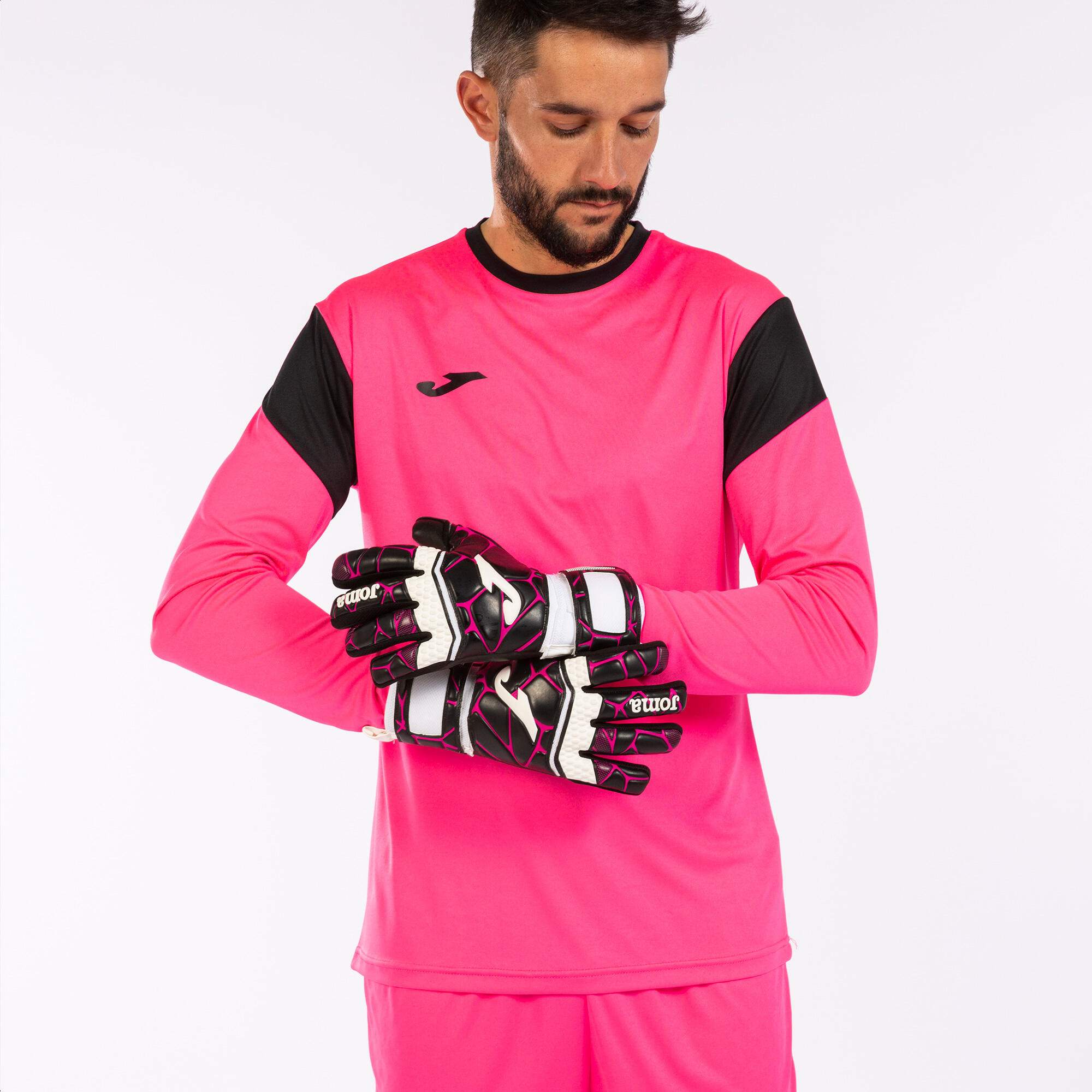Conjunto Futebol Homem Joma Phoenix GK Rosa Fluor 5/7