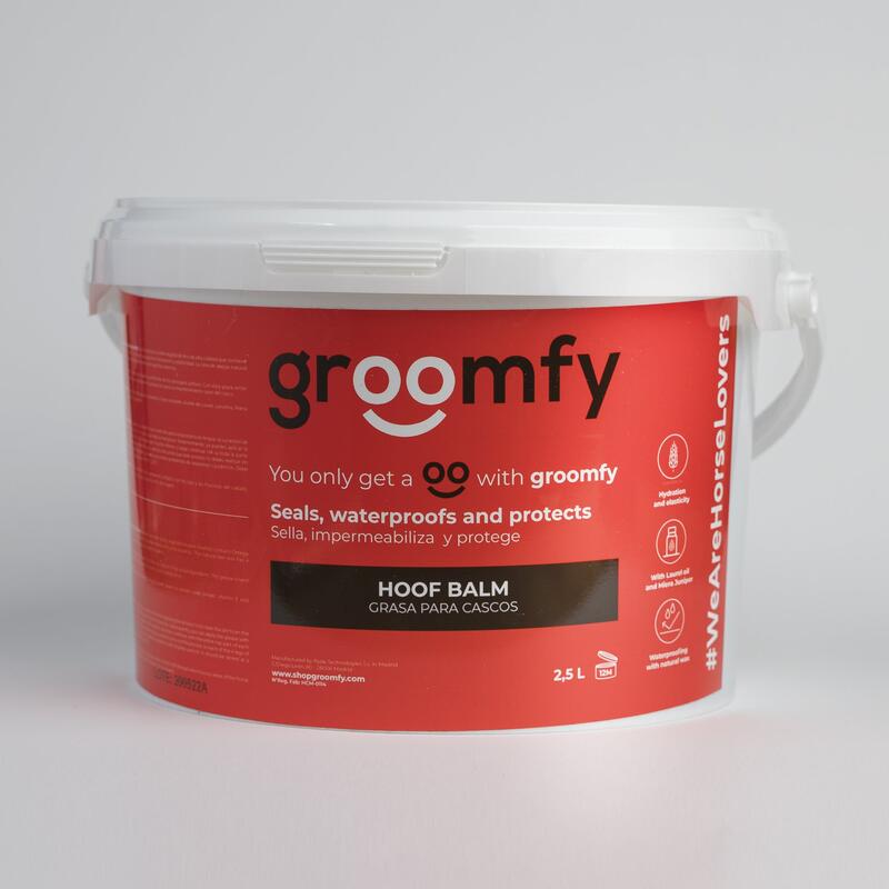 Grasa de cascos para caballos Groomfy con ingredientes naturales