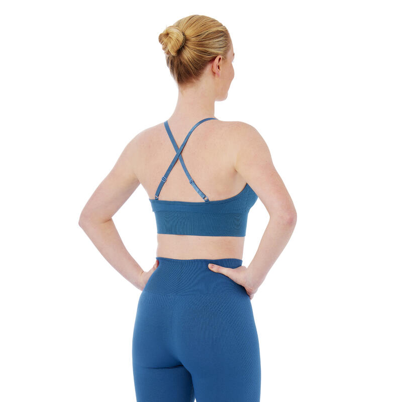 Xtreme Sportswear Crop Sport-top Lange Ärmel Damen Blau