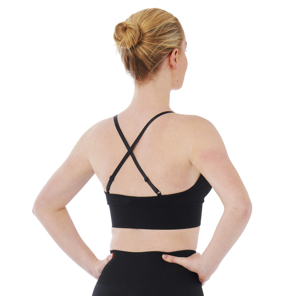 Xtreme Sportswear Crop Sport-top Lange Ärmel Damen Anthrazit Melange 2/6