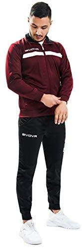 TUTA complete uomo givova granata/nero 3/5