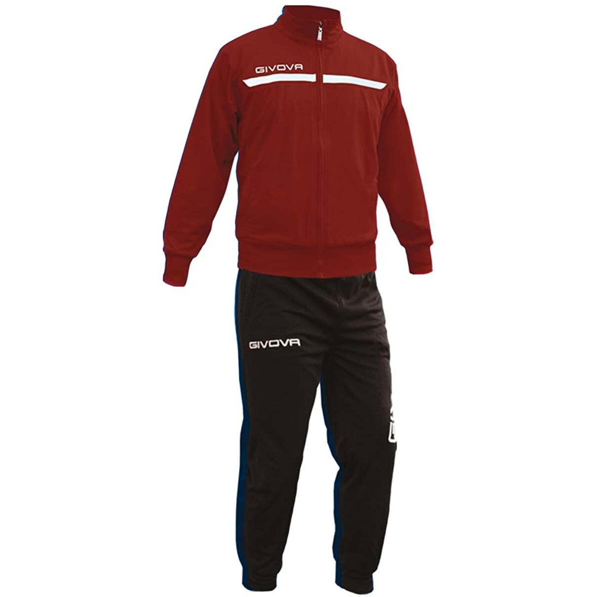 Trening Givova One Full Zip, Visiniu/Negru, XL