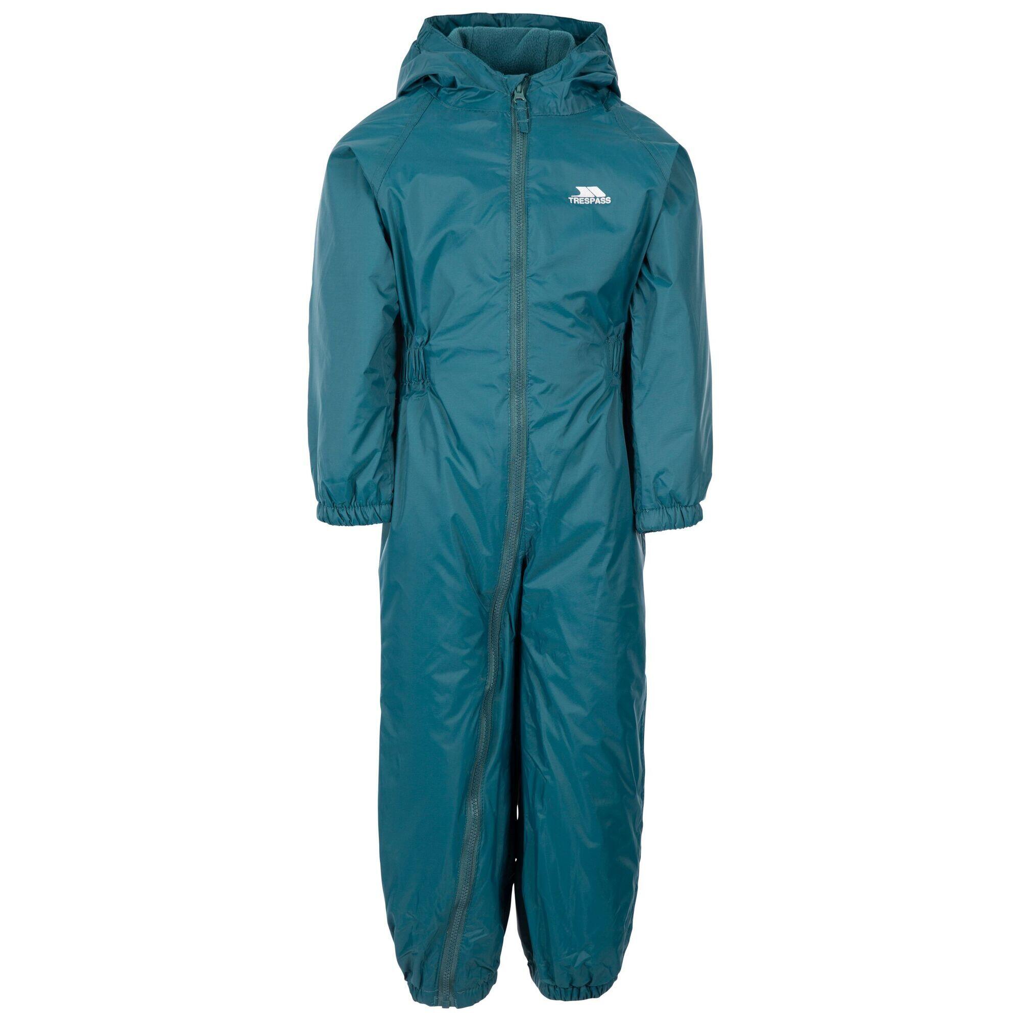 TRESPASS Kids Unisex Dripdrop Gewatteerd Waterdicht Regenpak (Teal)