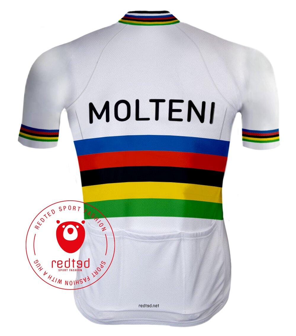 Maglia da ciclismo retrò Molteni Rainbow - RedTed 2/5