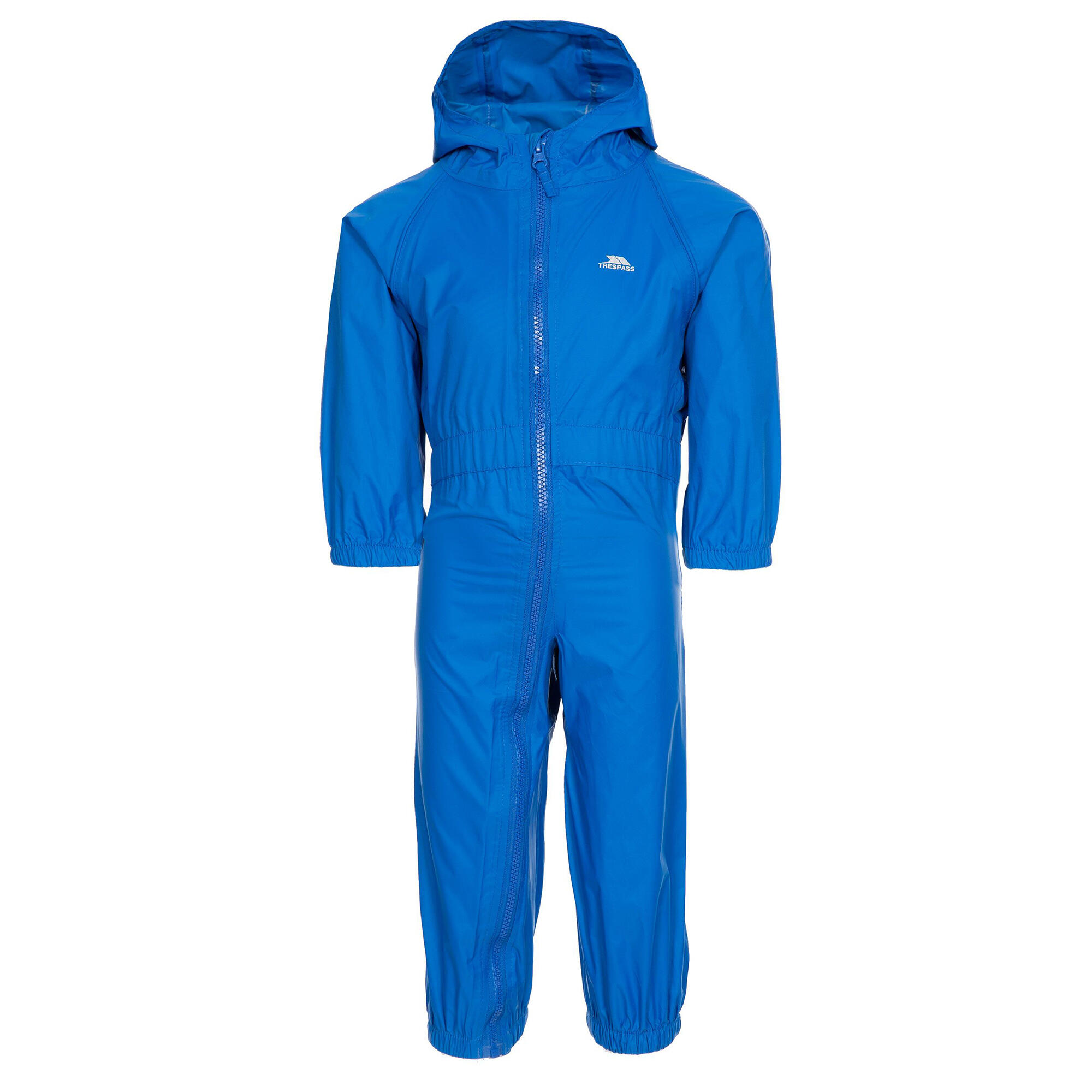 TRESPASS Kids Unisex Dripdrop Gewatteerd Waterdicht Regenpak (Kobalt)