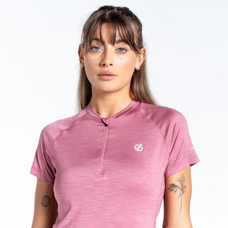 T-Shirt Leve Outdare III Mulher Rosa-Pálido Mesa