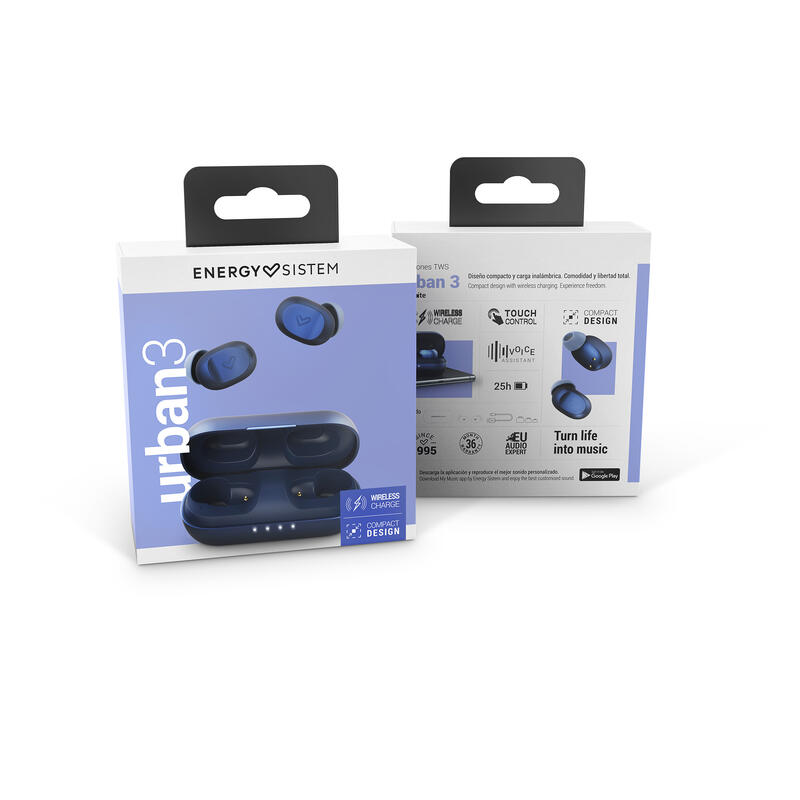 Auriculares Desportivos Energy Sistem  True Wireless Urban 3 Indigo