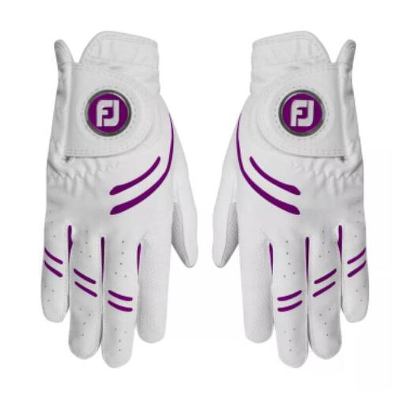 GTXreme WOMEN'S GOLF GLOVE (A PAIR) - WHITE/PURPLE