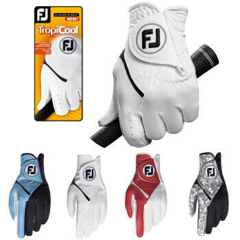 MEN'S TROPICOOL GOLF GLOVES (LEFT HAND) - BLACK/GREY/WHITE