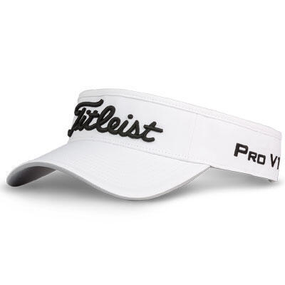 UNISEX TOUR PERFORMANCE ADJUSTABLE VISOR - WHITE/BLACK