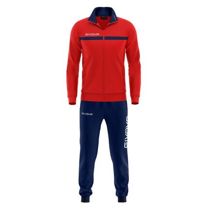 Survêtement Full Zip Homme - Givova rouge bleu