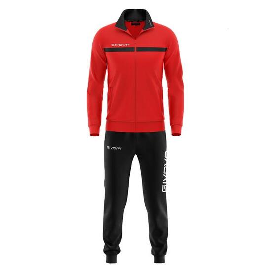 Survêtement Full Zip Homme - Givova rouge noir