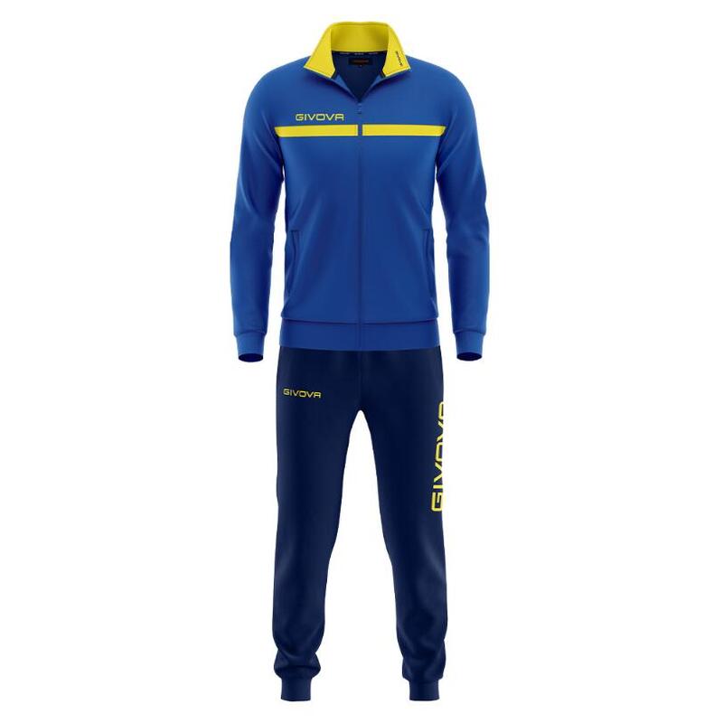 Survêtement one full zip Givova - Bleu/jaune - Homme