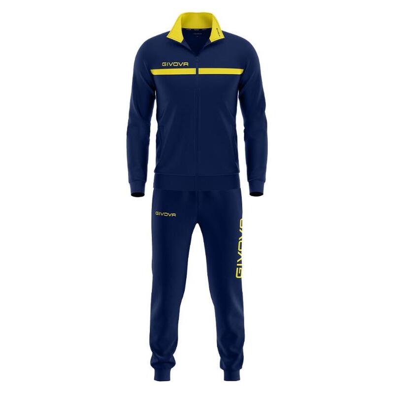 Trening Givova One Full Zip, bleumarin/galben, 2XL