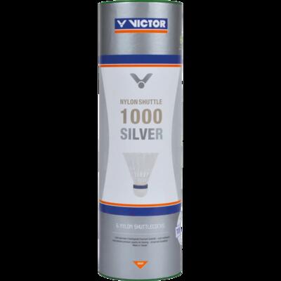 Set van 6 nylon shuttles victor silver 1000