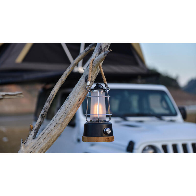 Lampe LED en corde de chanvre + PowerBank | 370 lm | Luminosité variable Camping