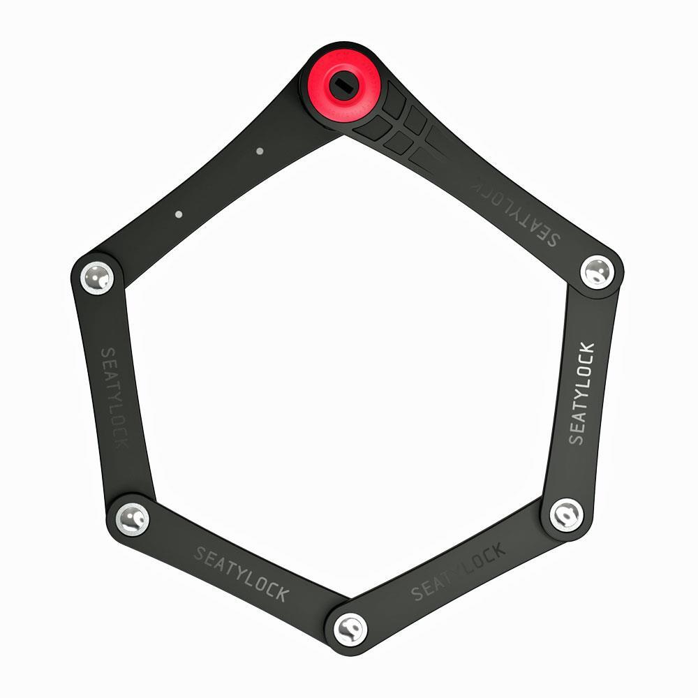 Foldylock 85 Folding Cycle Lock Silver Rated - Black