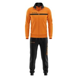 Survêtement one full zip Givova - Orange/Noir - Homme
