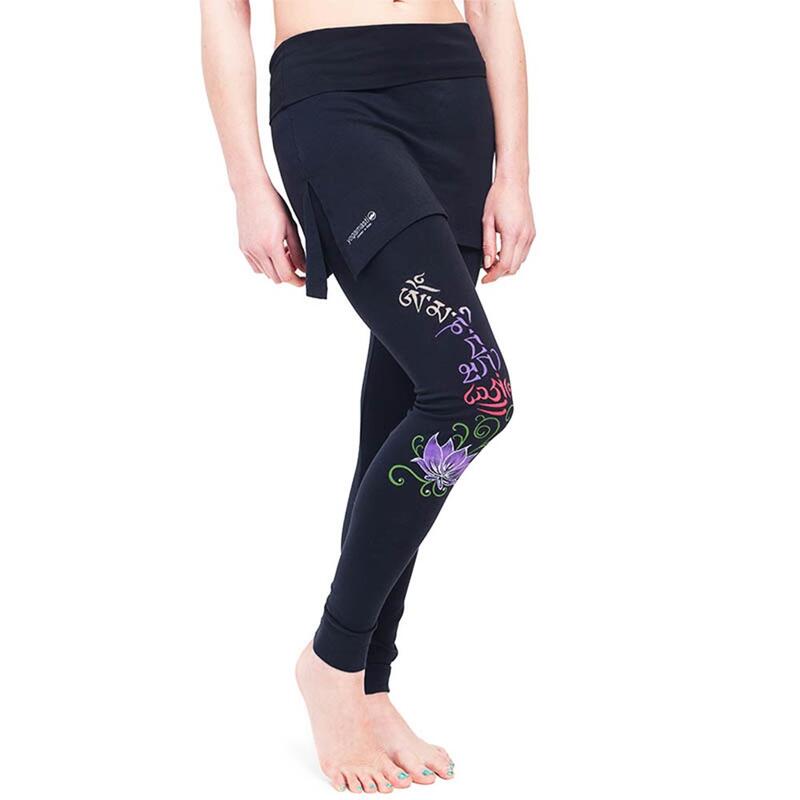 Legging jupe de yoga lotus mantra Om Mani Padme Hum