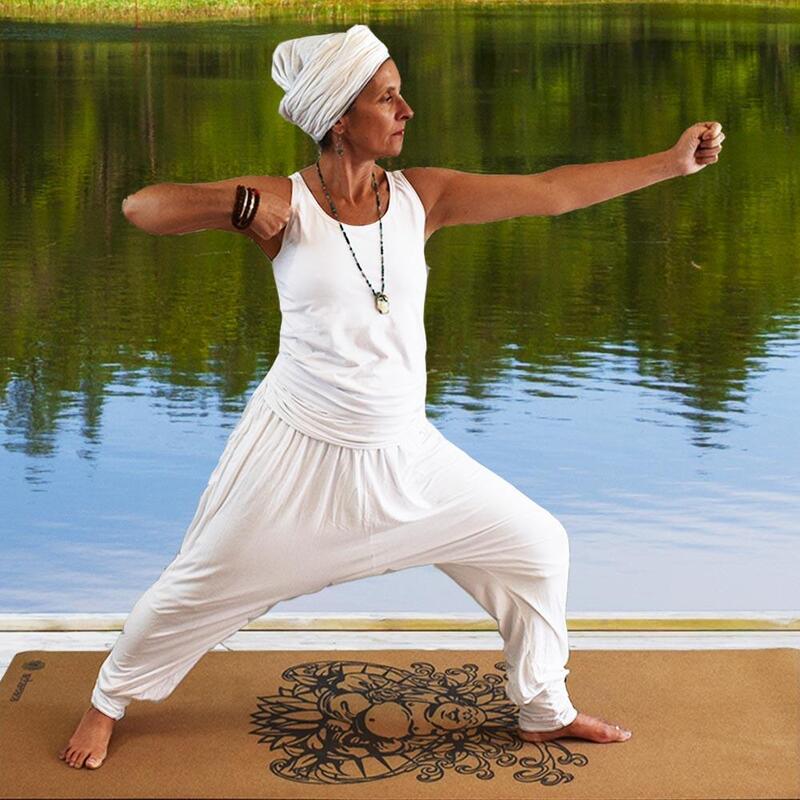 Calças de yoga flow em Bambu performance - Saruel yoga elegante Branco Kundalini