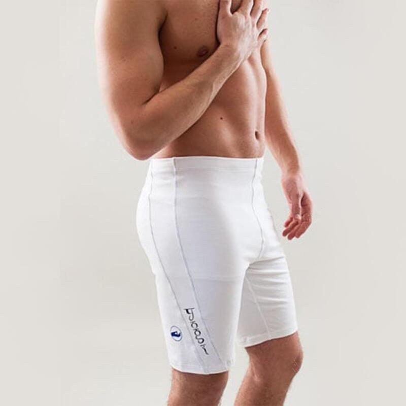 Yoga en Pilates Shorts voor heren 95% premium katoen - Yogi White