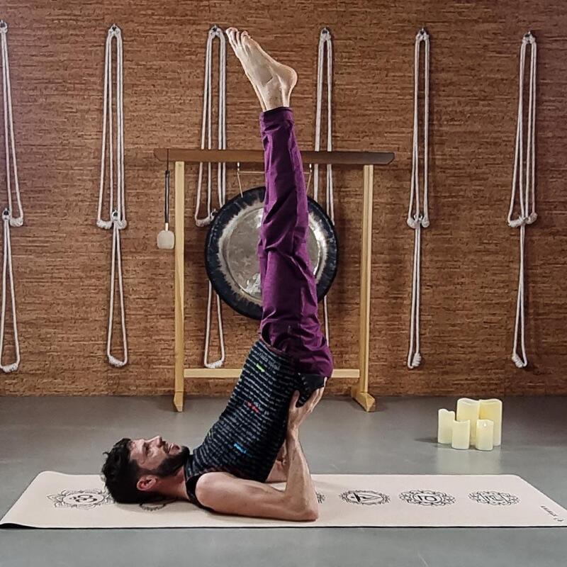 Pantalon de Yoga Homme Slim Fit - Vêtement yoga homme coton prémium Prune