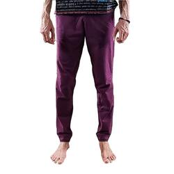 Heren yogabroek Slim Fit - heren yogakleding in premium katoen Plum