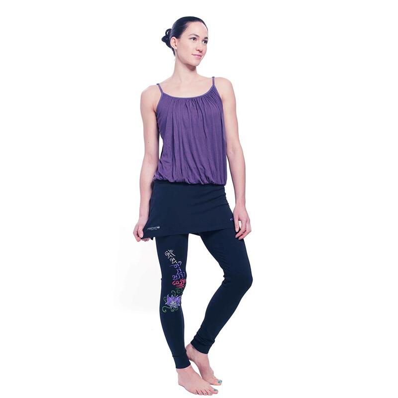 Loose flow yoga top - Dames yoga t-shirt met ingebouwde ondersteuning - Lavendel