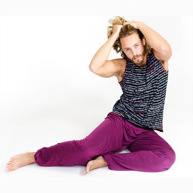 T-shirt yoga homme Coton prémium - Débardeur yoga homme Mantra imprimé et brodé