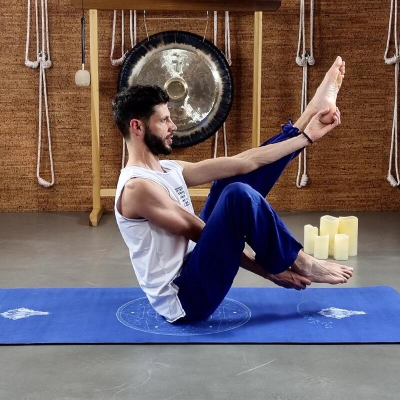 Calças de yoga Homem ajustáveis eco-cool - Roupa yoga Homem algodão bio