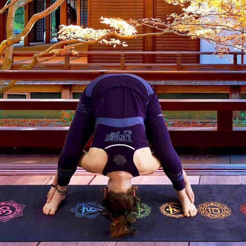 Top de yoga, sem costuras, 70 % algodão biológico, com soutien integrado violeta