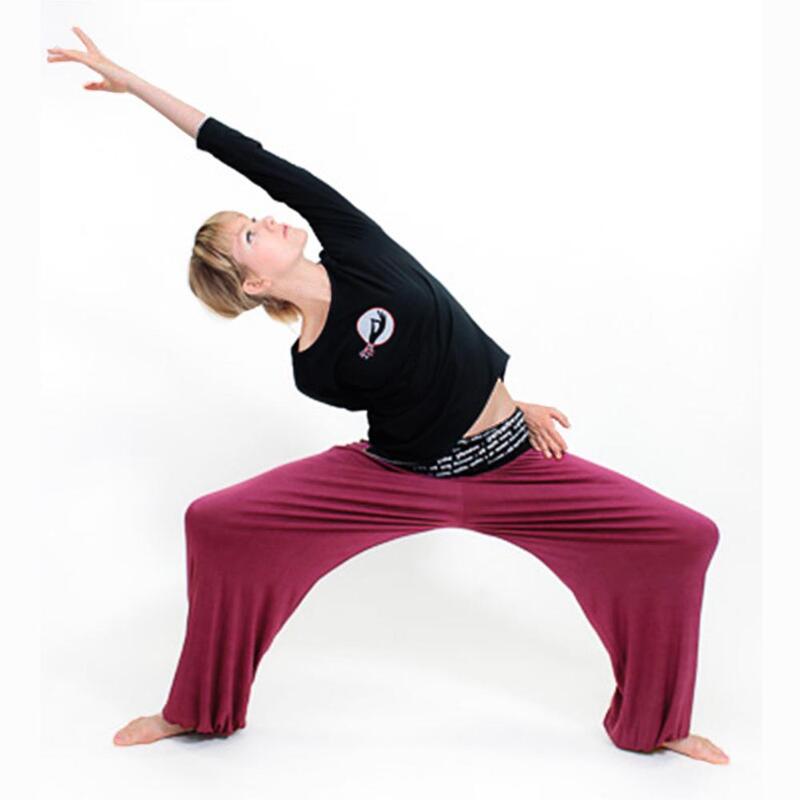 Pantalon de yoga femme large Mahe mantra imprimé, Vêtement yoga femme en viscose