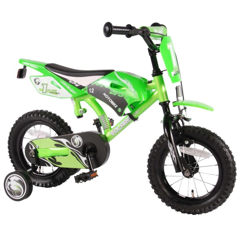 Kinderfiets Volare Motorbike - Jongens - 12 inch - Groen