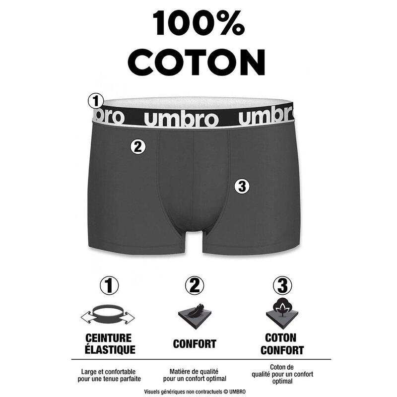 Lot de 5 Boxers coton homme