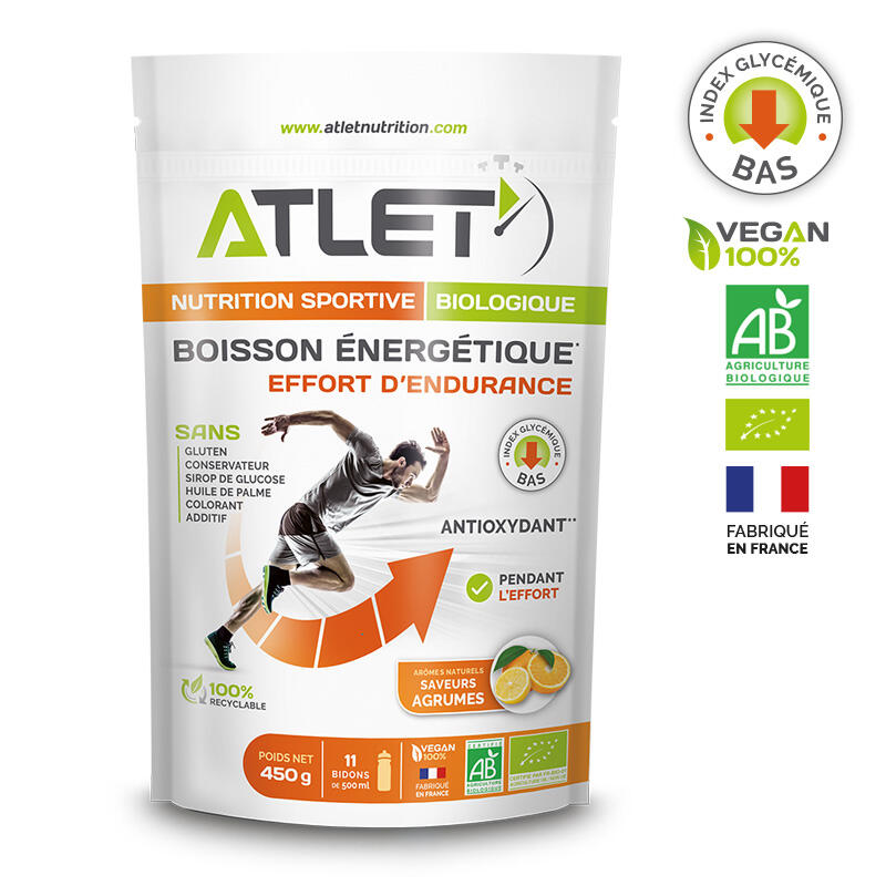 Boisson énergétique Bio 450g Atlet