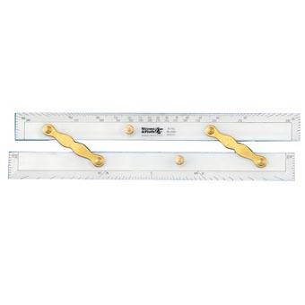 Sailing Brass Arms Measuring Parallel Ruler - Gold