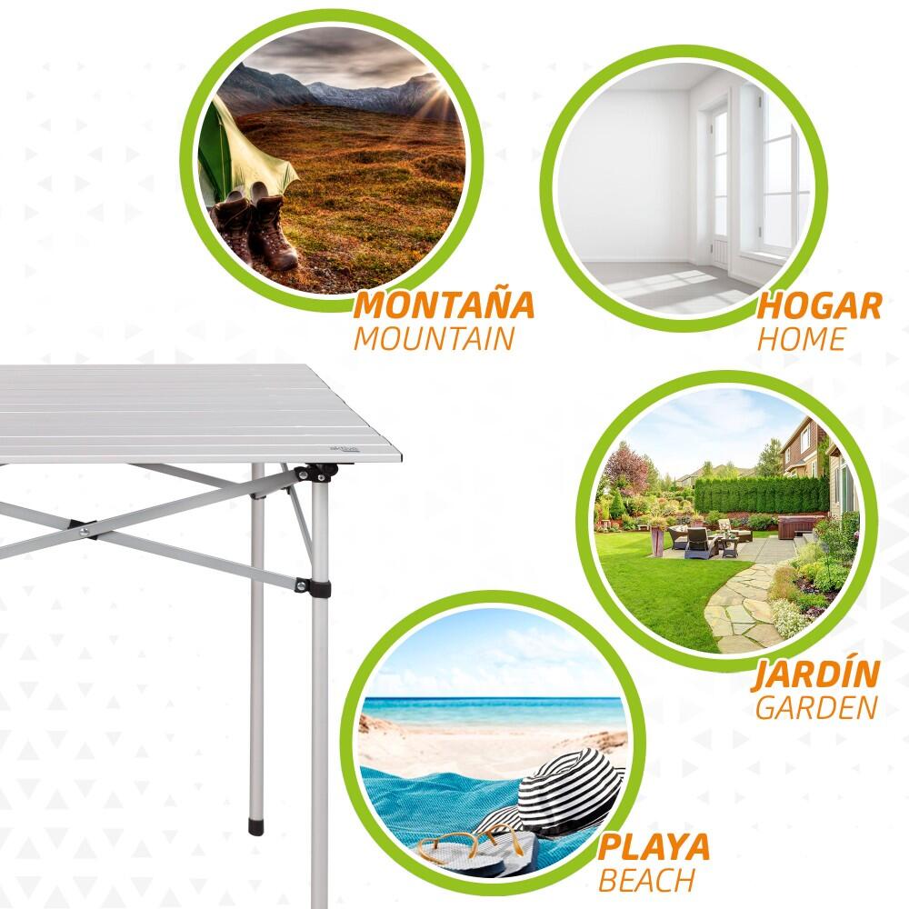 Mesa camping plegable de aluminio Aktive Camping 4/6