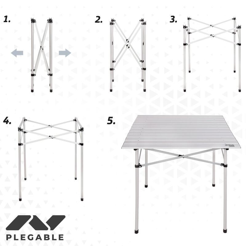 AKTIVE - Table de Camping Légère avec Sac de Transport