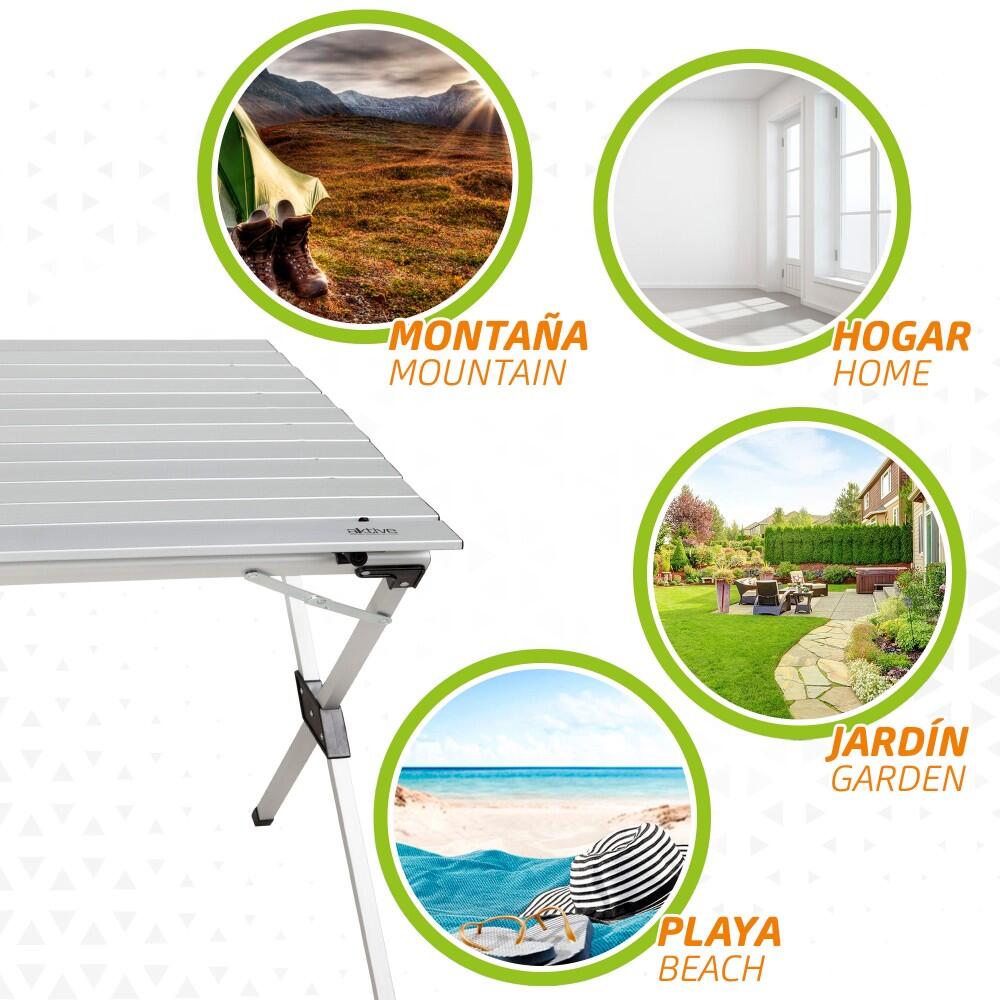 Mesa plegable aluminio para camping Aktive Camping 2/4