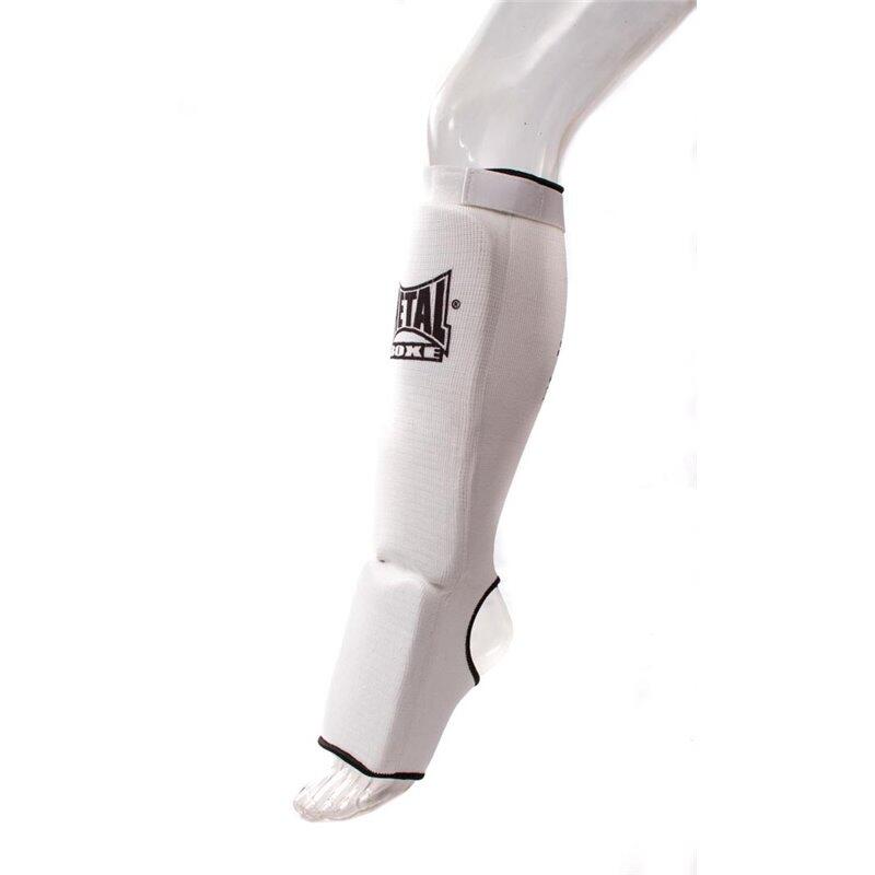 Protège Tibia + Pied Coton Métal Boxe Elast Rose
