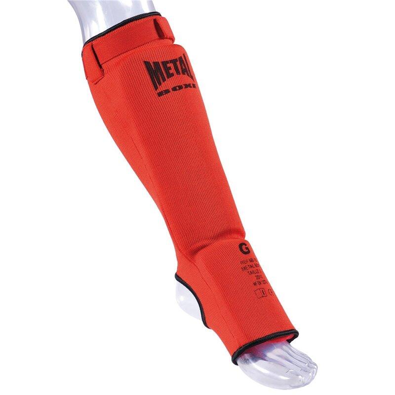 Metal Boxe Cotton Shin And Instep Guards Elast. Noir Xxs 2/5