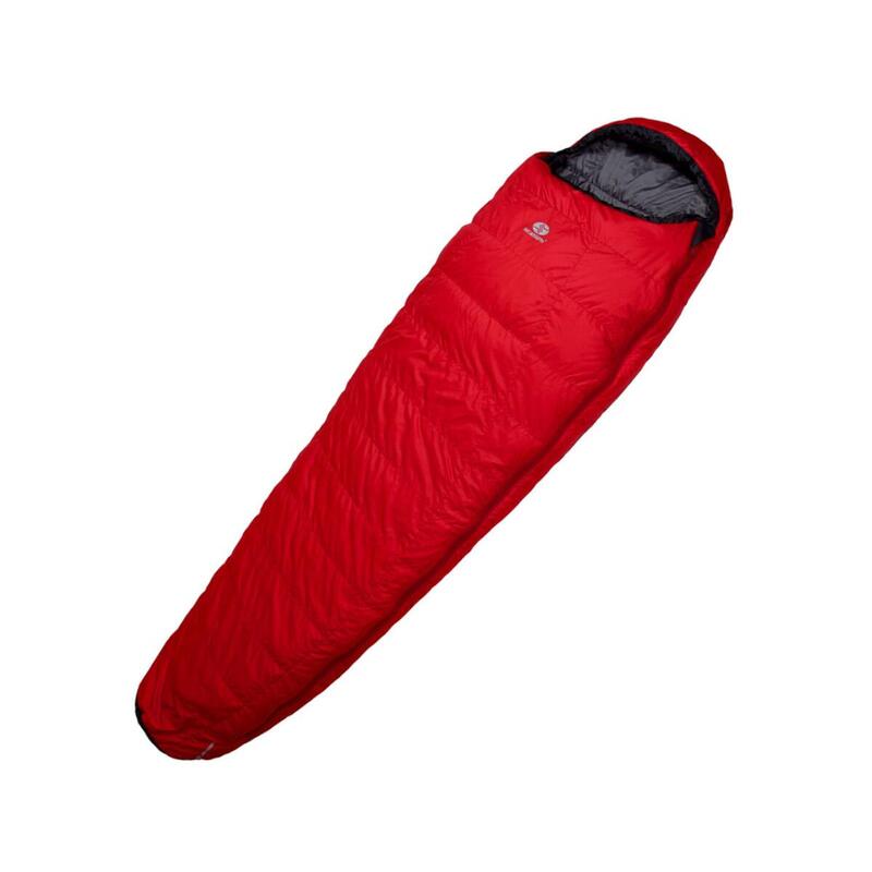 Mummyslaapzak Trekking Rimo III 600 - links 170 cm - Rood - volwassenen