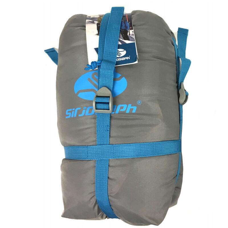 Turistický třísezónní péřový spacák levý zip