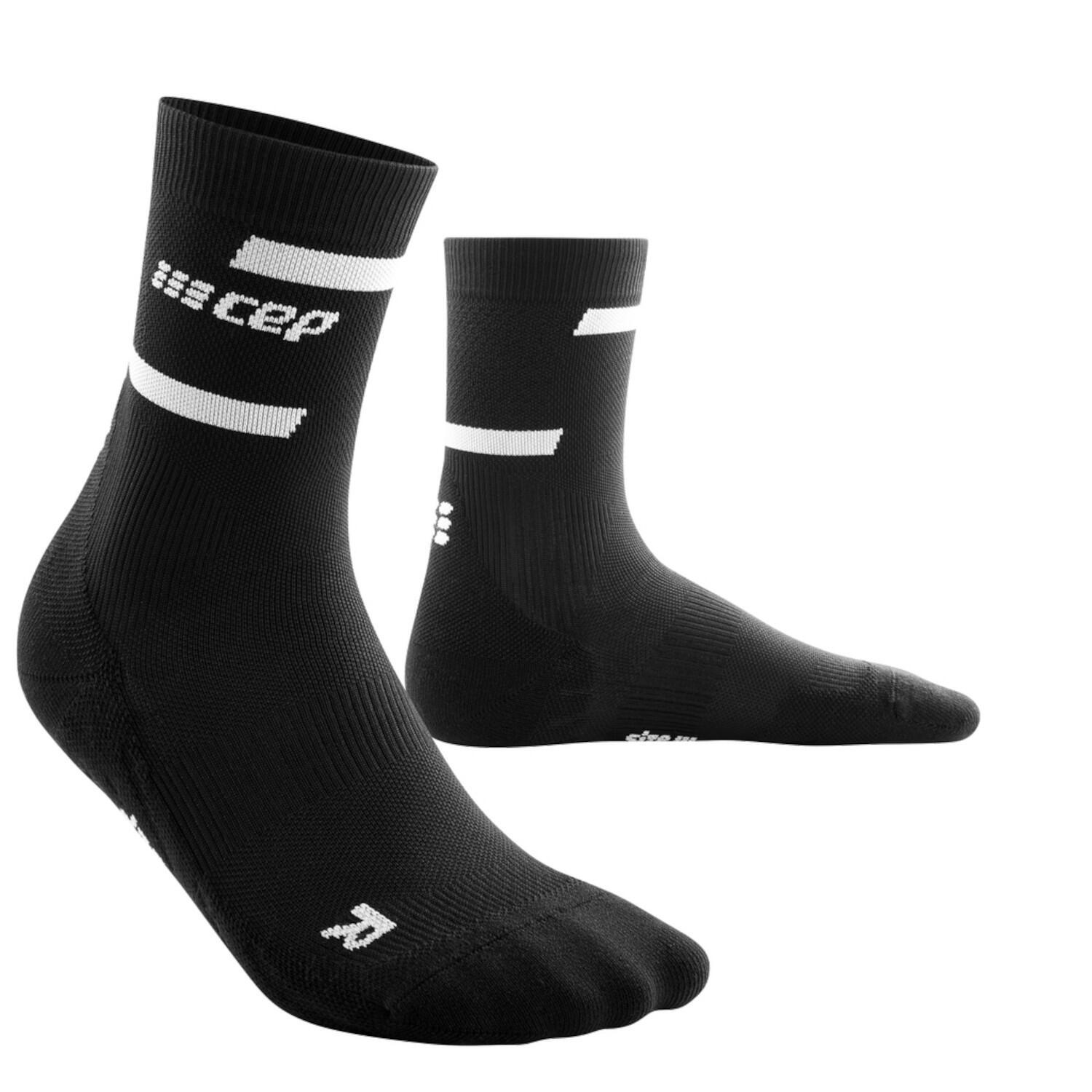 CEP CEP Run Mid-Cut Compressie Sokken - Zwart - Dames