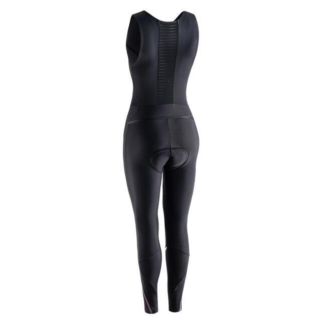 REFURBISHED WOMENS QUICK ZIP WINTER CYCLING BIB TIGHTS - A GRADE 3/7