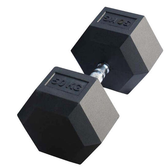 Sechseckige Hantel "Hex Dumbbell" aus Gummi GladiatorFit